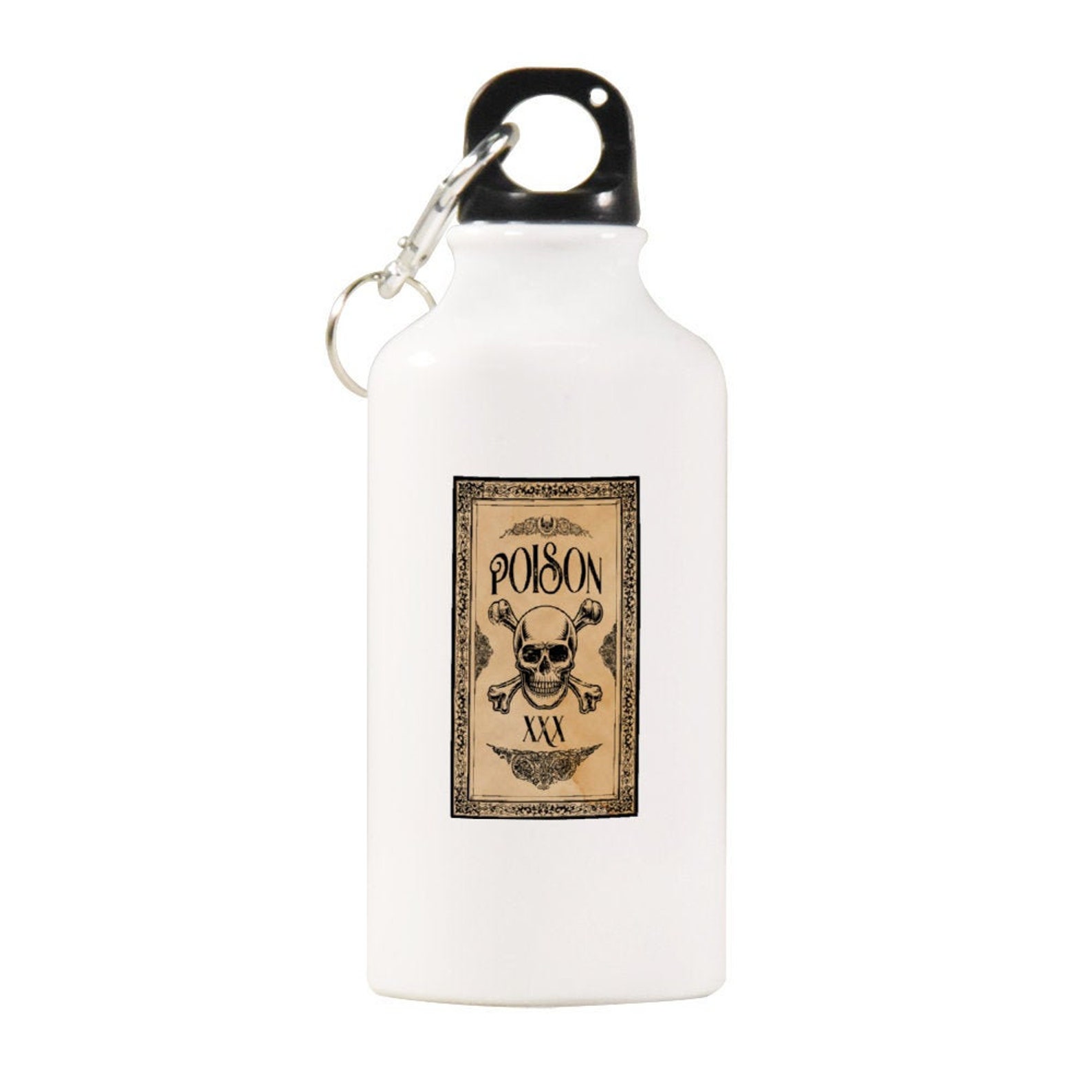 Gothic Water Bottle Halloween Water Bottle Skull Bottle Etsy