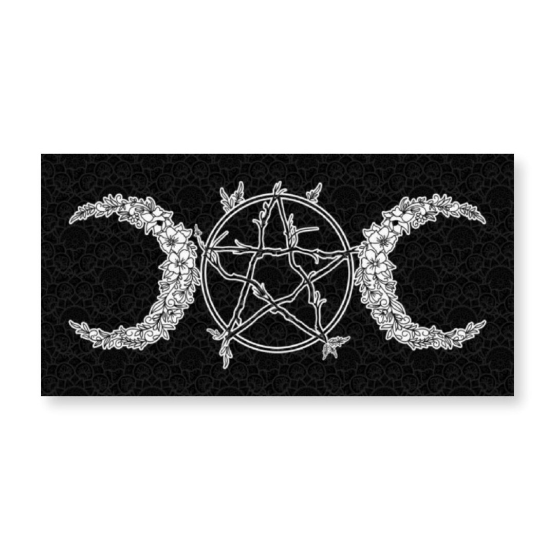 Gothic Home Decor Canvas Wall Art Gothic Wall Art Gothic Wall Hanging Witchy Decor Triple Moon