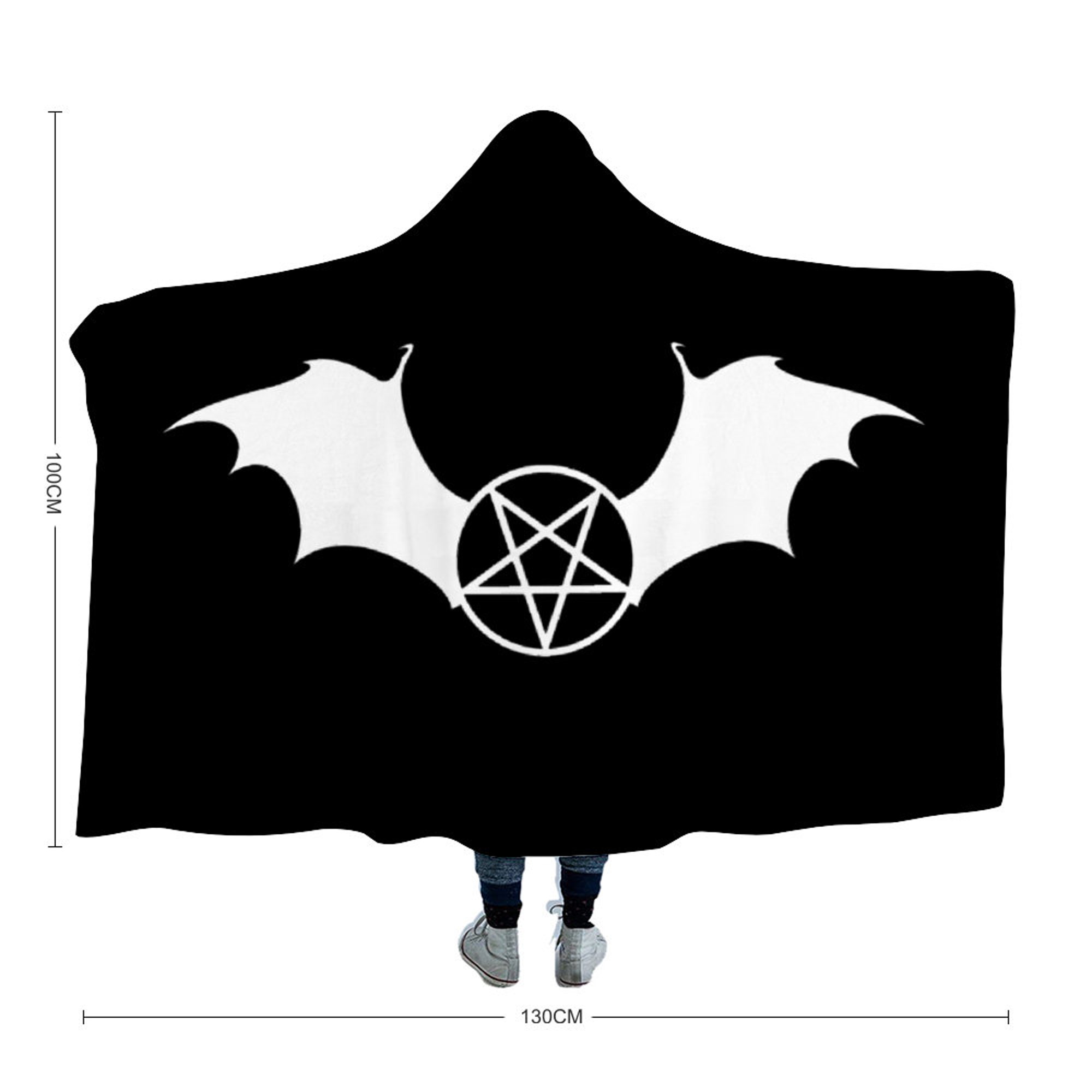 Pentagram Blanket - Gothic Hooded Blanket