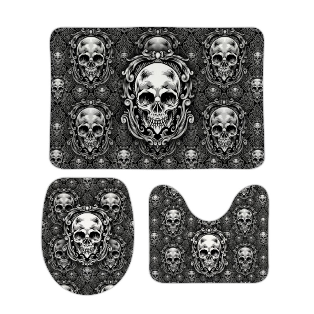Skull Bathroom Decor, Gothic Bathroom Decor, Victorian Decor, Halloween ...