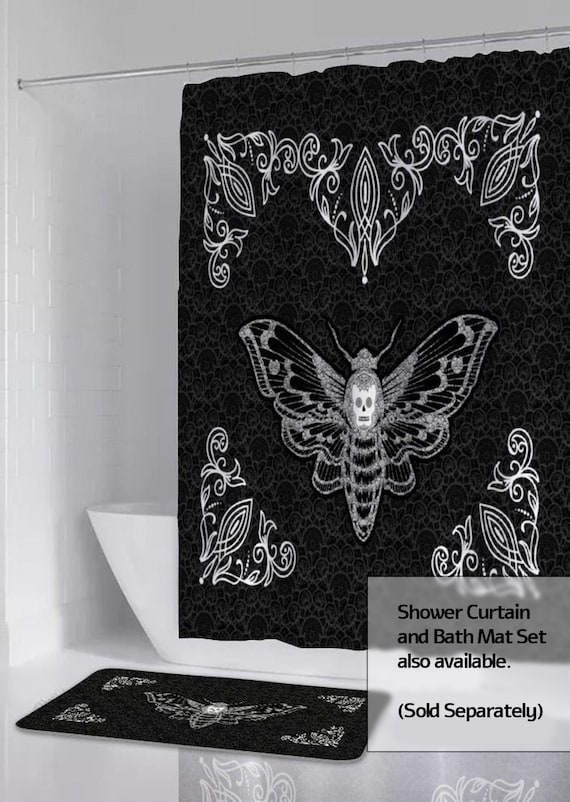 Gothic Hand Towel Gothic Decor Gothic Bathroom Decor Gothic Home Decor  Death's Head Hawk Moth Moth Hand Towel 16 X 24 