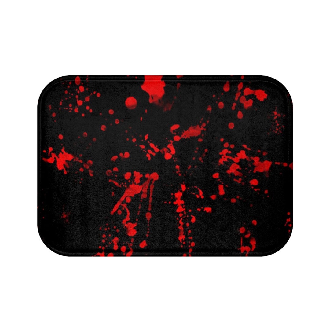 Blood Spatter Bath Mat, Halloween Decor, Horror Bathroom, Haunted House