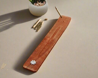 ANXIETYGONE Sun Wooden Incense Holder: Minimalist Aromatherapy Burner (10")