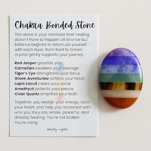 Chakra Worry Stone: 7 pietre preziose legate per calma ed energia