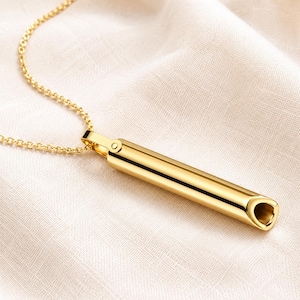Collier de respiration ANXIETYGONE : Outil de respiration plaqué or 18 carats
