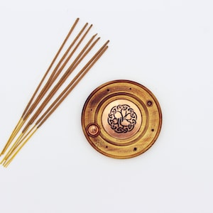 Lotus Incense Burner | Wood Incense Holder for Sticks & Cones | Aromatherapy Decor