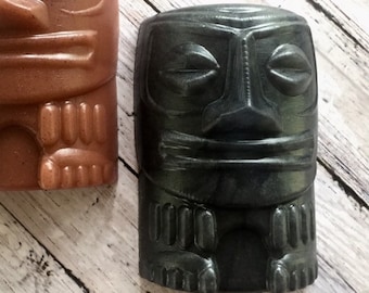 Two Tiki Man Soap Bars/Tiki Party/Aloha Hawaii Tiki Soap Bar/ Unique Gifts for Him/ Fathers Day Gift Ideas/Tropical Scents/Echo Canyon Farm