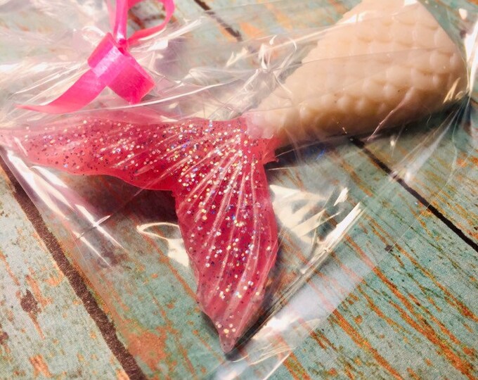 6 Mermaid Tails Soap Party Favors/ Child's Birthday Party/ Mermaid Soap/Fish Soap