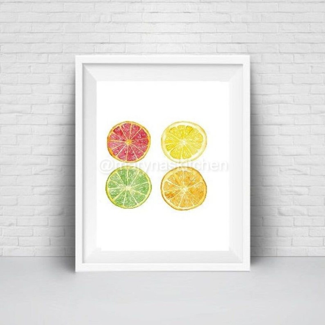 Citrus Kitchen Decor Painting Kitchen Wall Art Watercolor Etsy Canada