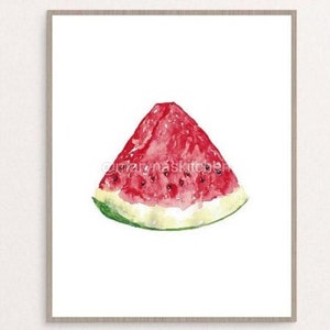 Pastèque cuisine decor, peinture art mural cuisine, aquarelle affiche restaurant decor, impression de Cook, légumes imprimable, dessin de fruits