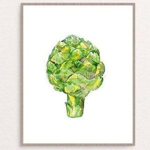 Artichoke kitchen Decor, Painting, Kitchen Wall Art, Watercolor Art, Restaurant Decor, Cook Print, Vegetables Printable, Veggies Drawing
