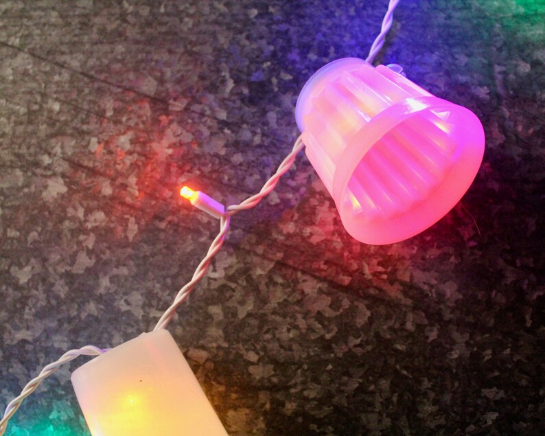 LED String Lights w Vintage Kitchen Containers
