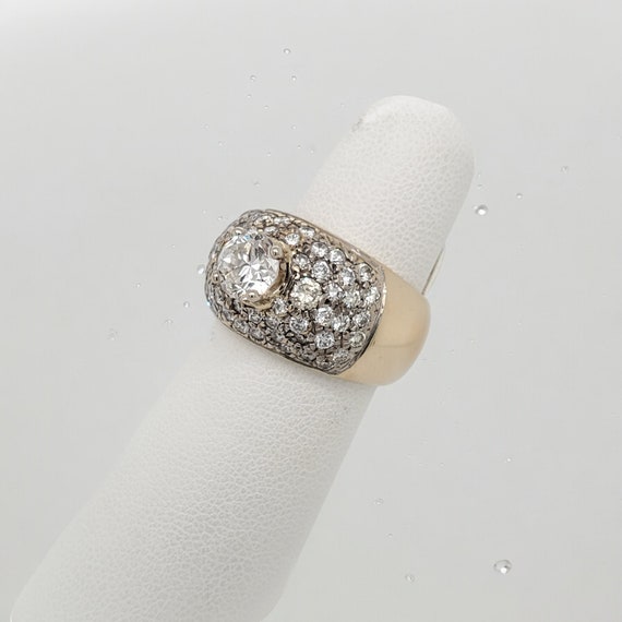 14-Karat Yellow Gold & Diamond Dome Statement Ring - image 3
