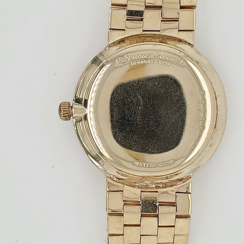 Vintage Men's 14 Karat Gold Lucien Piccard Watch - Etsy