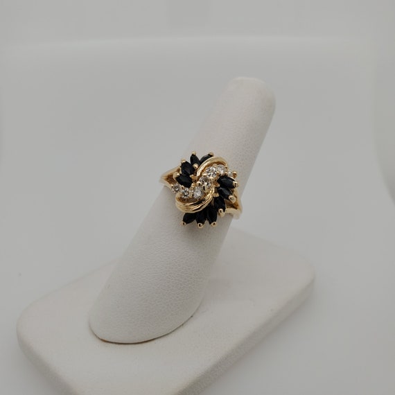 Vintage Sapphire and Diamond Cocktail Ring