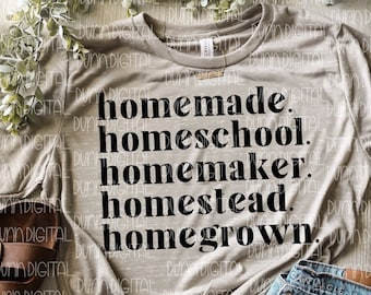 Crunchy PNGs, Sublimation Design DOWNLOAD, Homeschool png, Homestead PNG, Homeschool Sublimation Design, Crunchy Sublimation