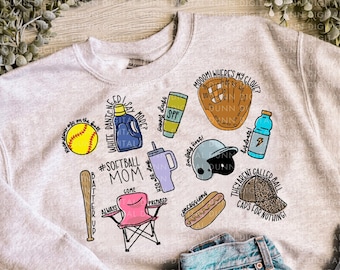 Softball Mom PNG, Softball Mom Sublimation Design, Softball PNG, Softball Mom Shirt Design