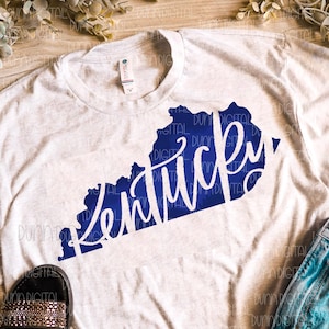 Kentucky PNG for Sublimation, Kentucky Sublimation Designs, Blue Kentucky PNG, Ky Sublimation Download