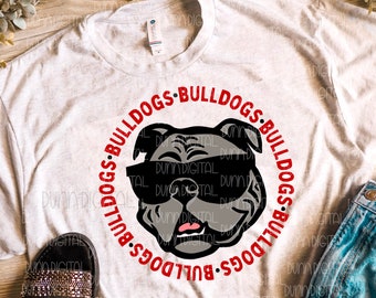 Bulldogs Mascot PNG, Bulldogs Sublimation Design DOWNLOAD, mascot png, Bulldogs png, Shirt Design Graphic Tee Sublimation Shirt Design