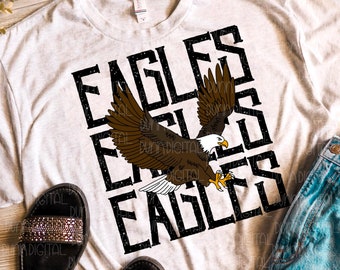 Eagles PNG, Eagles Mascot PNG, Eagle Sublimation Design DOWNLOAD, Eagle Shirt Design Graphic Tee Sublimation Shirt Design
