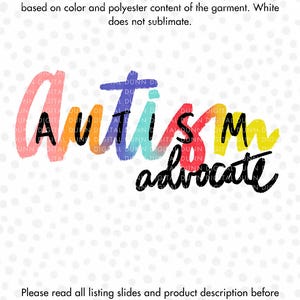 Autism PNG, Autism Sublimation Design, Autism Advocate PNG, Autism Mom Sublimation, Special Education png, autism shirt png image 2