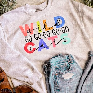 Wildcats Mascot PNG, Wildcats Sublimation Design DOWNLOAD, Wildcats Shirt Design Graphic Tee Sublimation Shirt Design