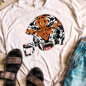 Tiger PNG Sublimation Design DOWNLOAD For, Tiger Football PNG, Tigers Football png svg, Graphic Tee Sublimation Shirt Design