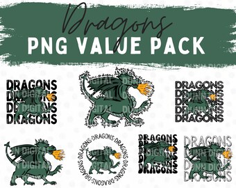 Dragon PNG, Dragon Mascot PNG, Descarga de diseño de sublimación, Dragon Pride PNG, Diseño de camisa de sublimación de dragón