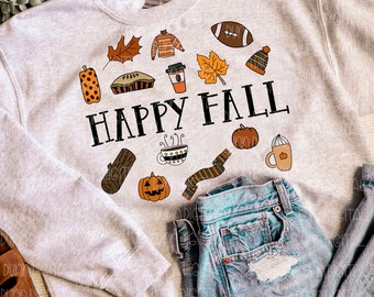 Otoño PNG, Diseño de camisa de otoño PNG, Diseño de sublimación de calabaza DESCARGAR, Descarga de sublimación de otoño, Especia de calabaza png