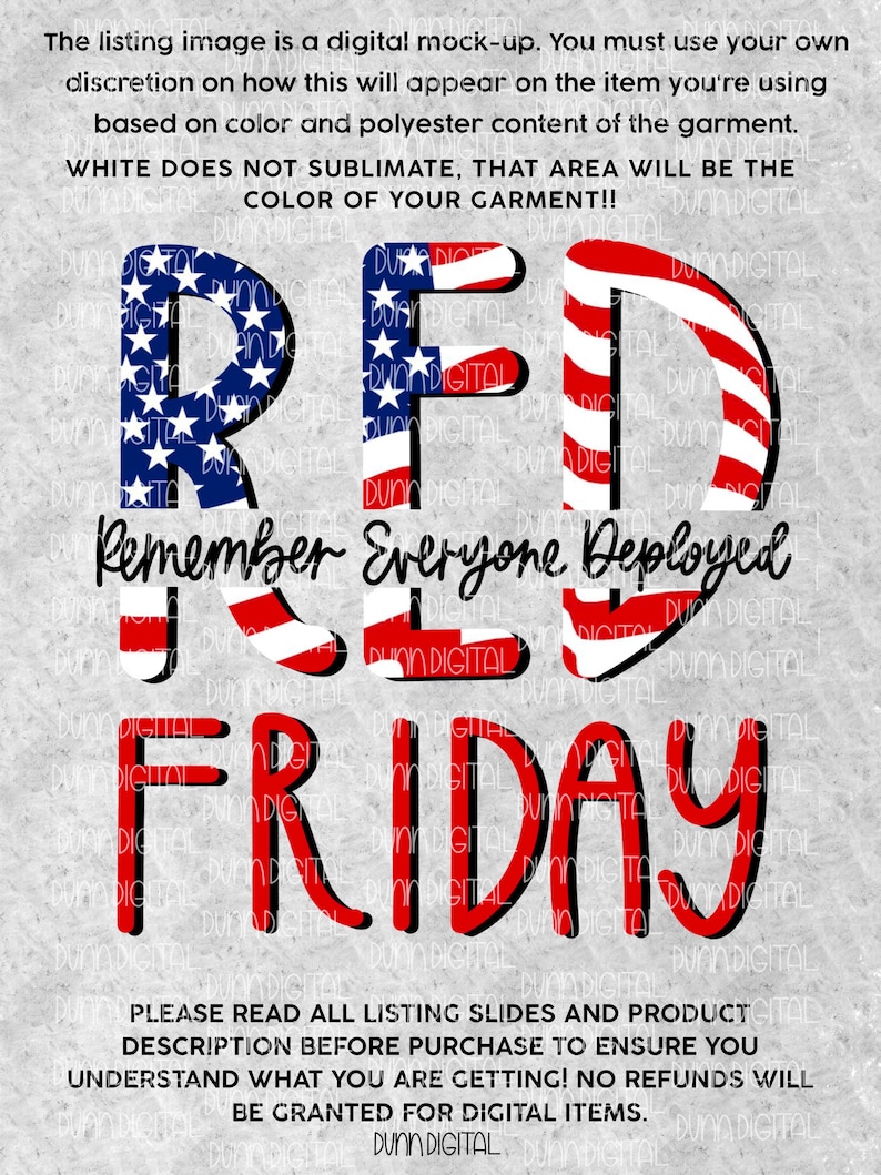 RED Friday PNG, RED Friday Sublimation Design, Red Friday Shirt Design ...