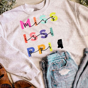Mississippi PNG for Sublimation, Mississippi Sublimation, Multicolor PNG, Mississippi Sublimation Download, Summer Mississippi PNG