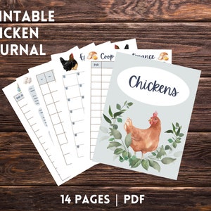 Chicken Journal | Printable Chicken Record Keeping Journal | Chicken Record Book Printable | Homestead Record Keeping