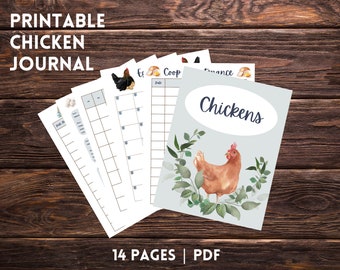 Chicken Journal | Printable Chicken Record Keeping Journal | Chicken Record Book Printable | Homestead Record Keeping