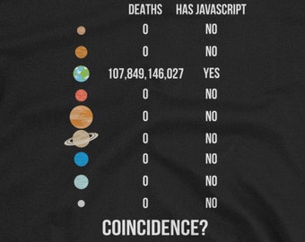 Funny Javascript T-Shirt: Programming Humor Coding Tee