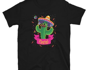 Bright And Colorful Mexican Fiesta Cactus Unisex T-Shirt
