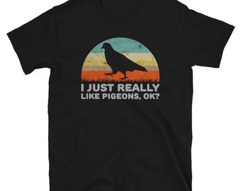 Grappig, ik hou echt van duiven OK voor duivenliefhebber uniseks shirt cadeau
