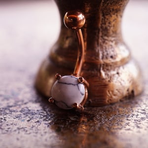 Marble Belly Rings Etsy