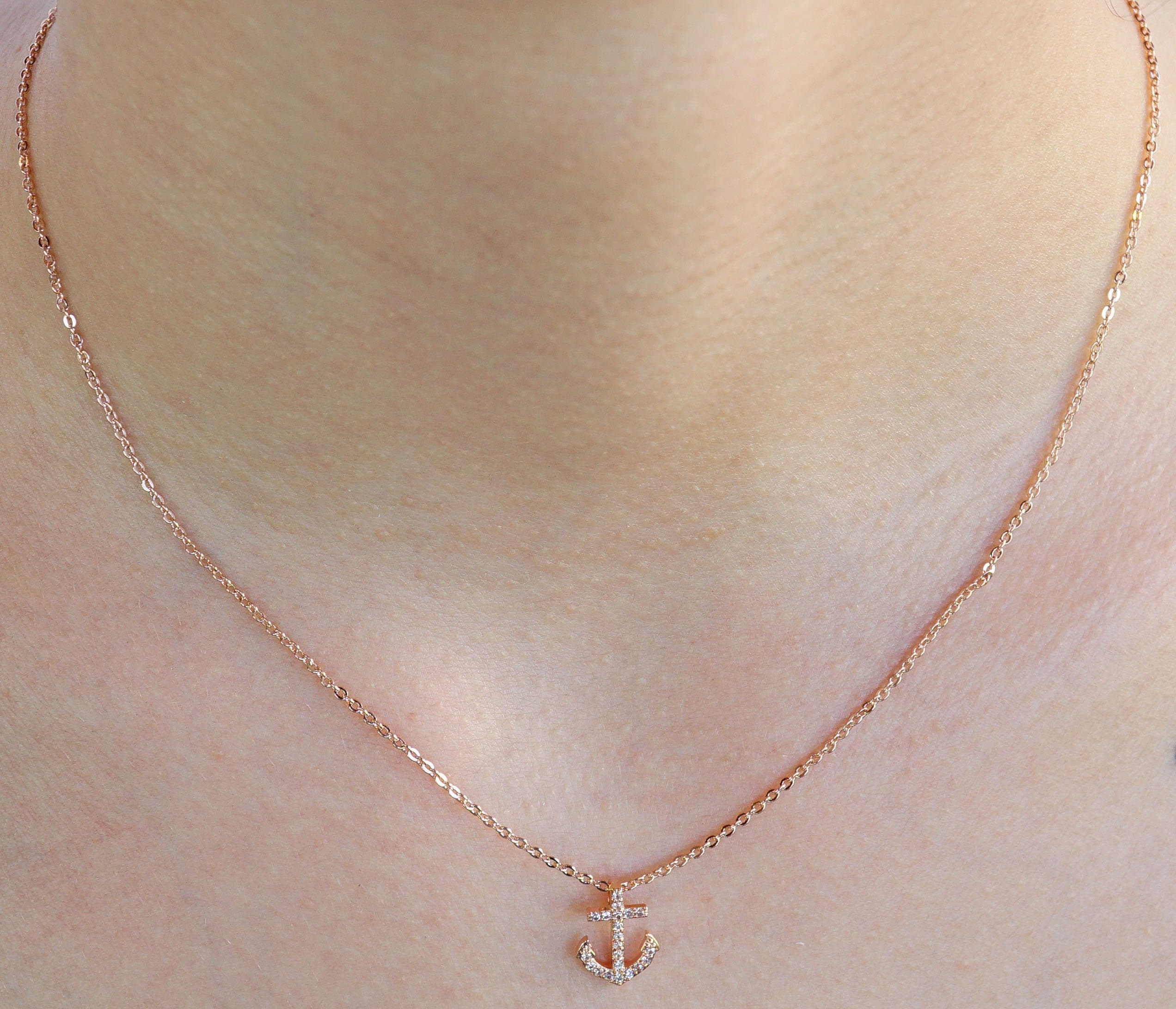 Necklace Stainless Steel Rose Gold Necklace With Rose Gold Etsy Singapore