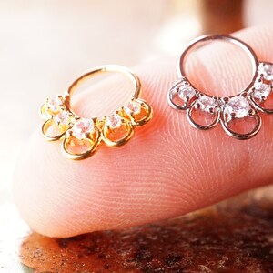 Cartilage Hoop ,Cartilage silver, Nose Ring,Nose Hoop,Silver,Gold, Jewelry,Helix Hoops,Mini Hoops,Dainty Hoops,Gemstone,Tiny hoops