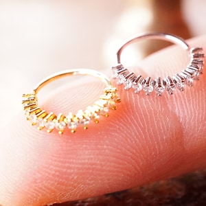 Cartilage Hoop ,Cartilage Ring,Nose Ring,Nose Hoop,Silver,Gold, Jewelry,Helix Hoops,Mini Hoops,Dainty Hoops,Gemstone,Tiny hoops
