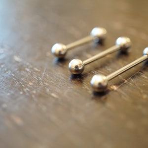 Titanium Straight Barbells, Nipple Piercing,Nipple Barbell  Nipple Rings Jewelry 16G