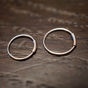 Cerchio per il naso in acciaio inossidabile: anello sottile per il naso in argento e nero