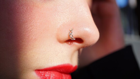 Sterling Silver 925 Nose Ring Infinity Design Style Ring Nose Ring Stud Hoop Nose Ring Tragus Stud Earrings High Quality Fine Jewelry Etsy