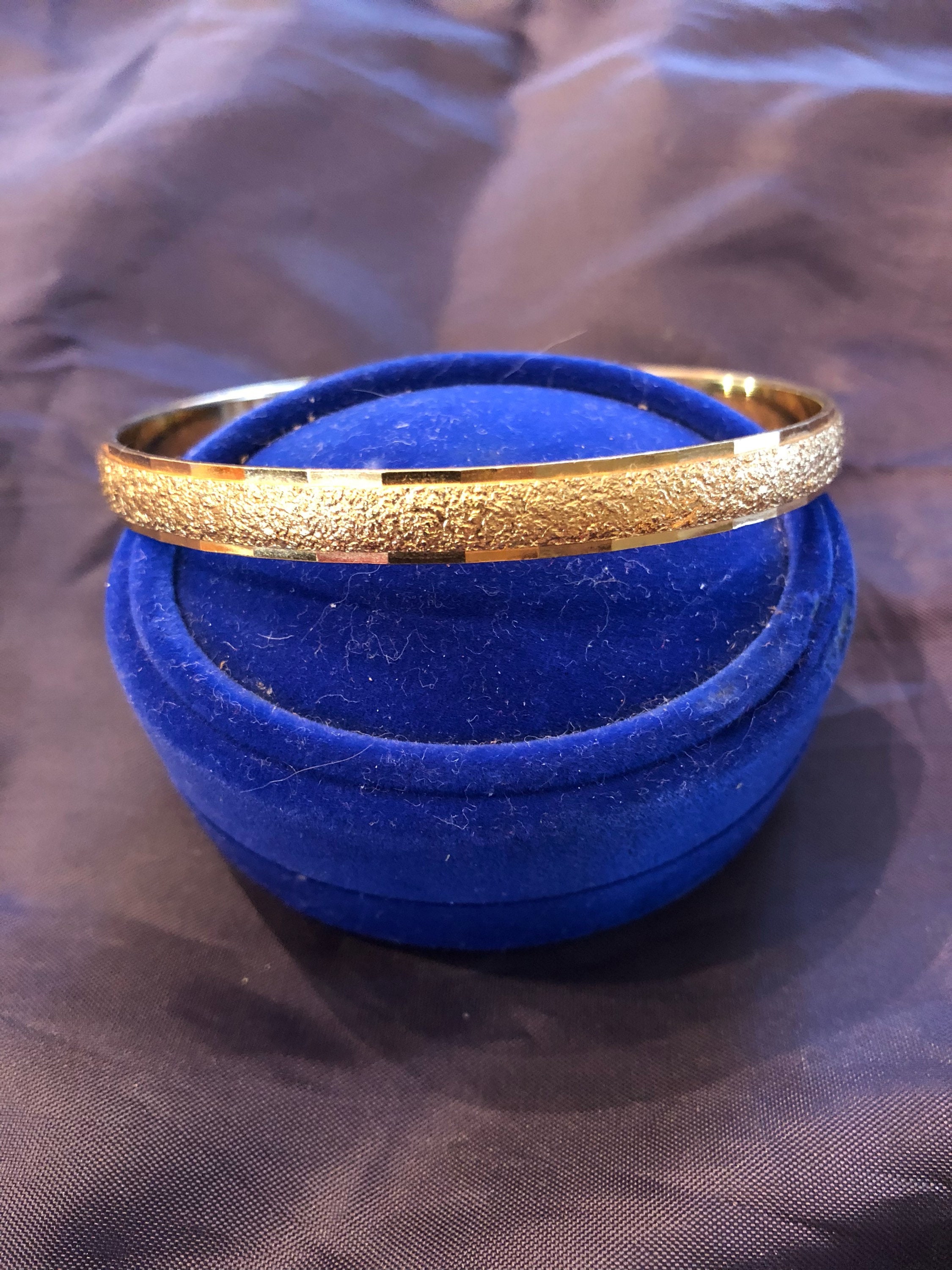 Vintage gold bangle bracelet Etsy