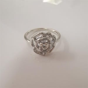 pandora s925 silver ale shimmering delicate rose flower ring