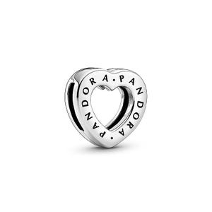 Pandora Reflexions 925 Logo Heart Clip Charm