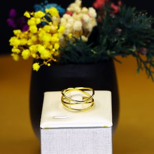 Para mi mejor amiga - Anillo minimalista - Regalo de cumpleaños - Regalo para ella - Nuestro vínculo se mantiene fuerte para siempre Anillo cruzado