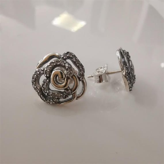 SILVER925 ROSE STUD EARRINGS /シルバー/ピアス 楽天市場】【片耳用】シルバー925 メンズ ピアス 薔薇 ローズ
