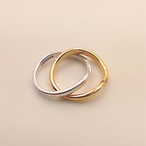PANDORA Essence Two-tone Entwined Bands Ring