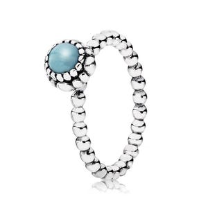 Pandora December Blue Turquoise Birthstone Ring S925 ALE